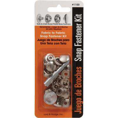 Lord & Hodge Metal Snap Fastener Kit for Canvas (6 Ct.)